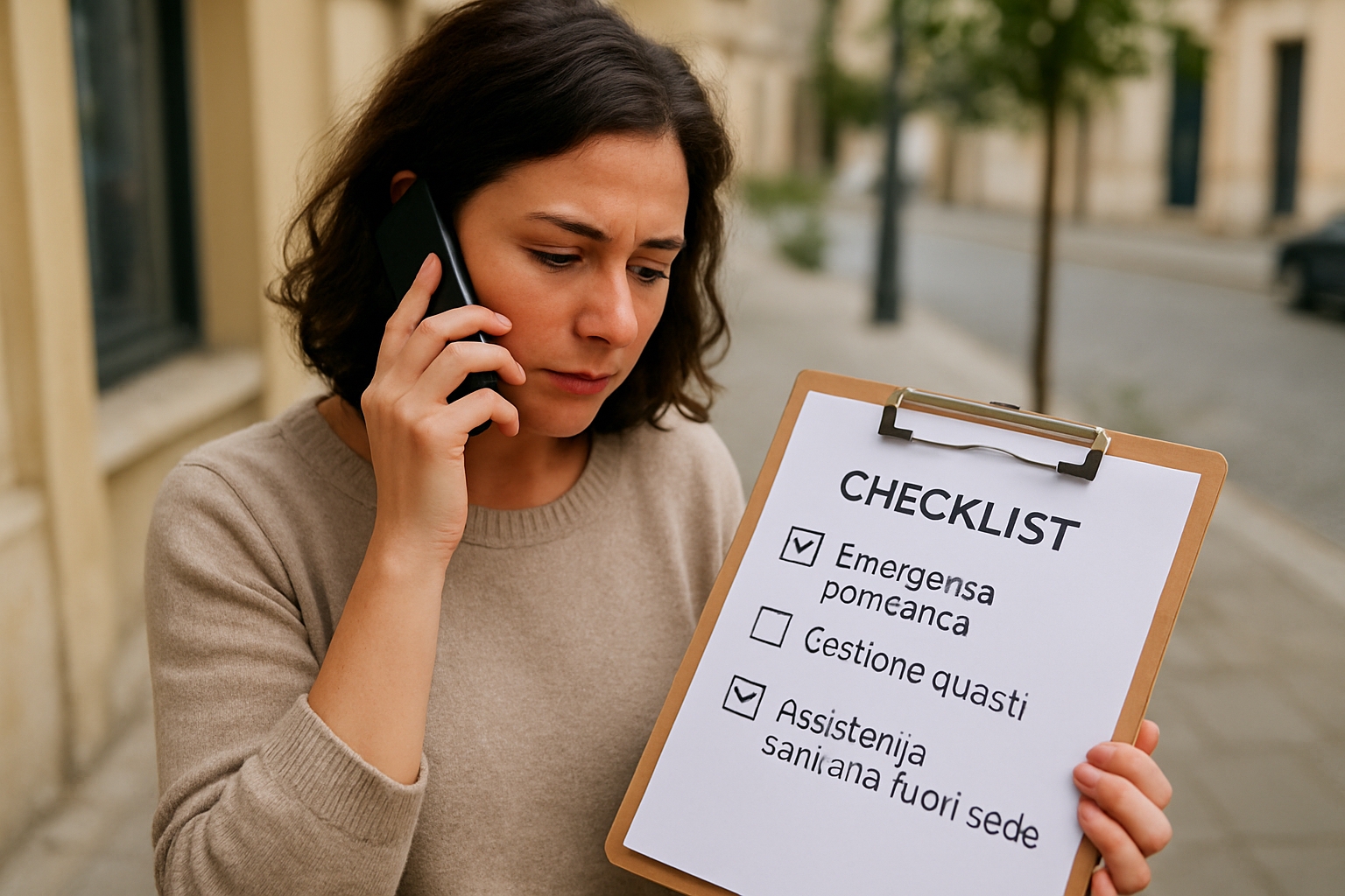 Checklist operativa tra emergenza domestica e bisogno medico fuori sede